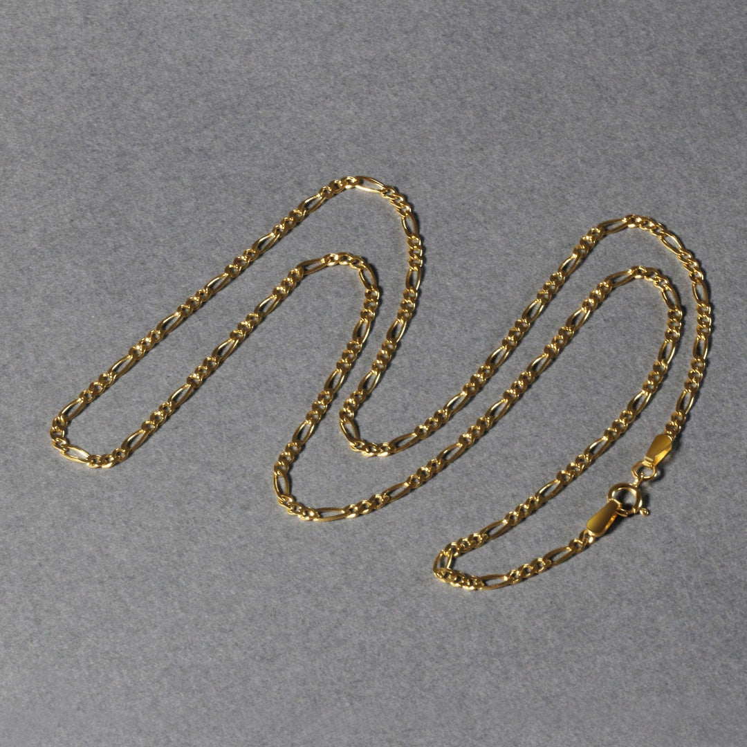 Brand New 14k Yellow Gold Solid Figaro Chain (1.90 mm)