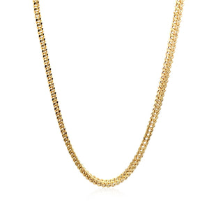 Brand New 14k Yellow Gold Light Weight Wheat Chain (3.20 mm)