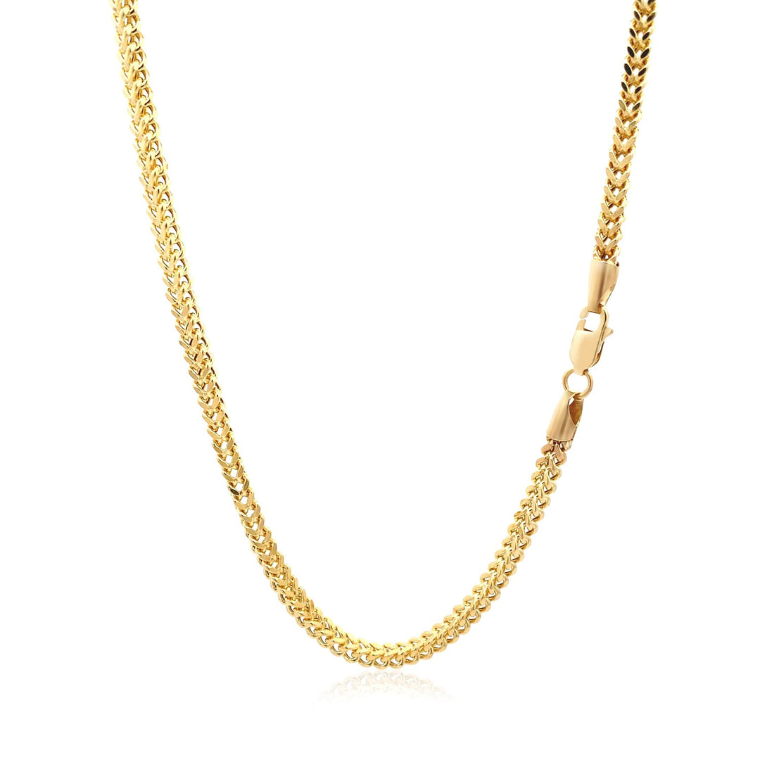 Brand New 14k Yellow Gold Light Weight Wheat Chain (3.20 mm)