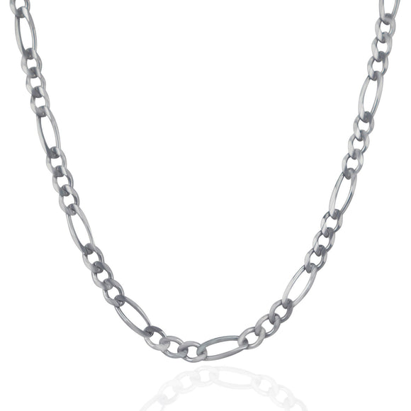 Brand New 14k White Gold Solid Figaro Chain (4.50 mm)