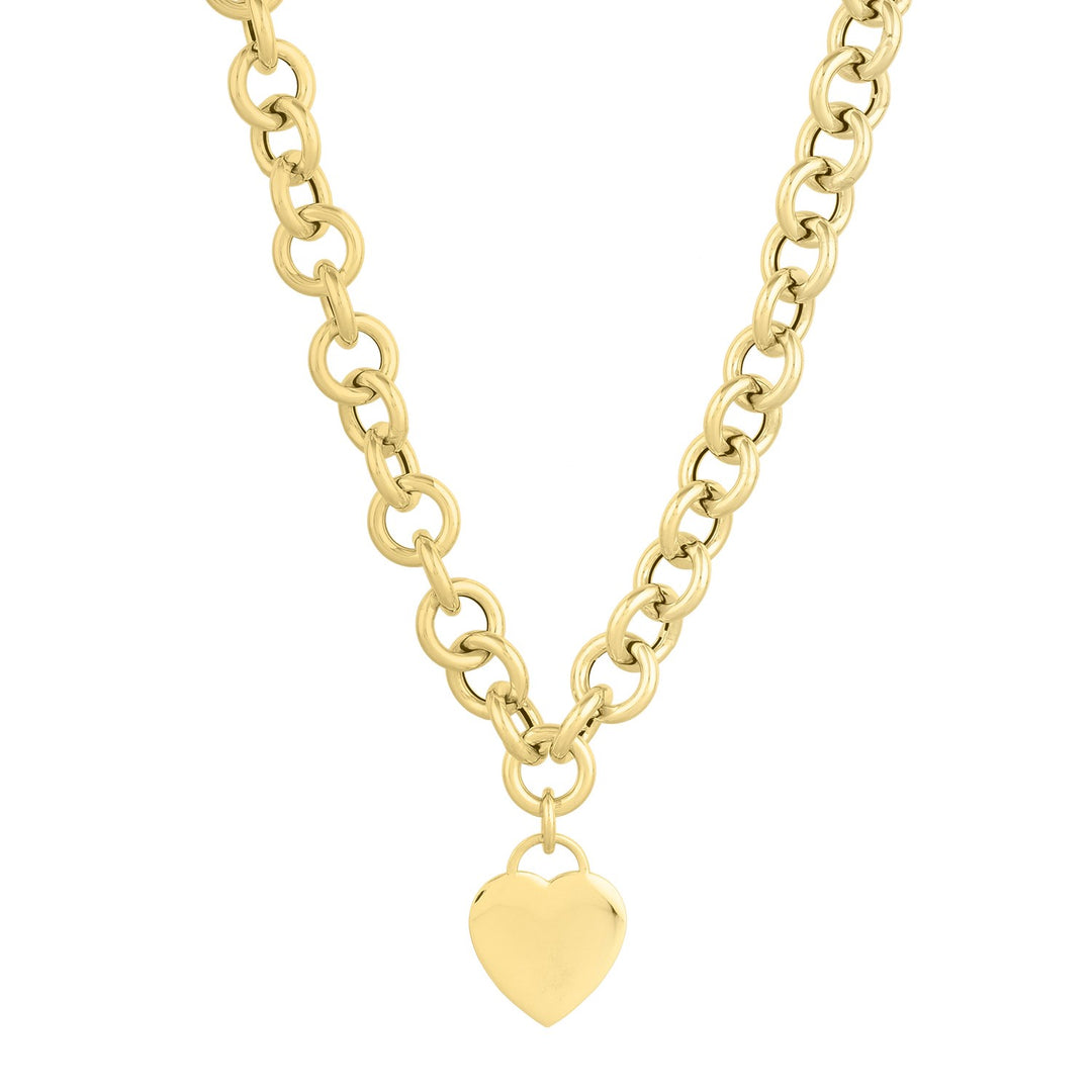 Brand New 14k Yellow Gold Rolo Link Necklace (11.40 mm)