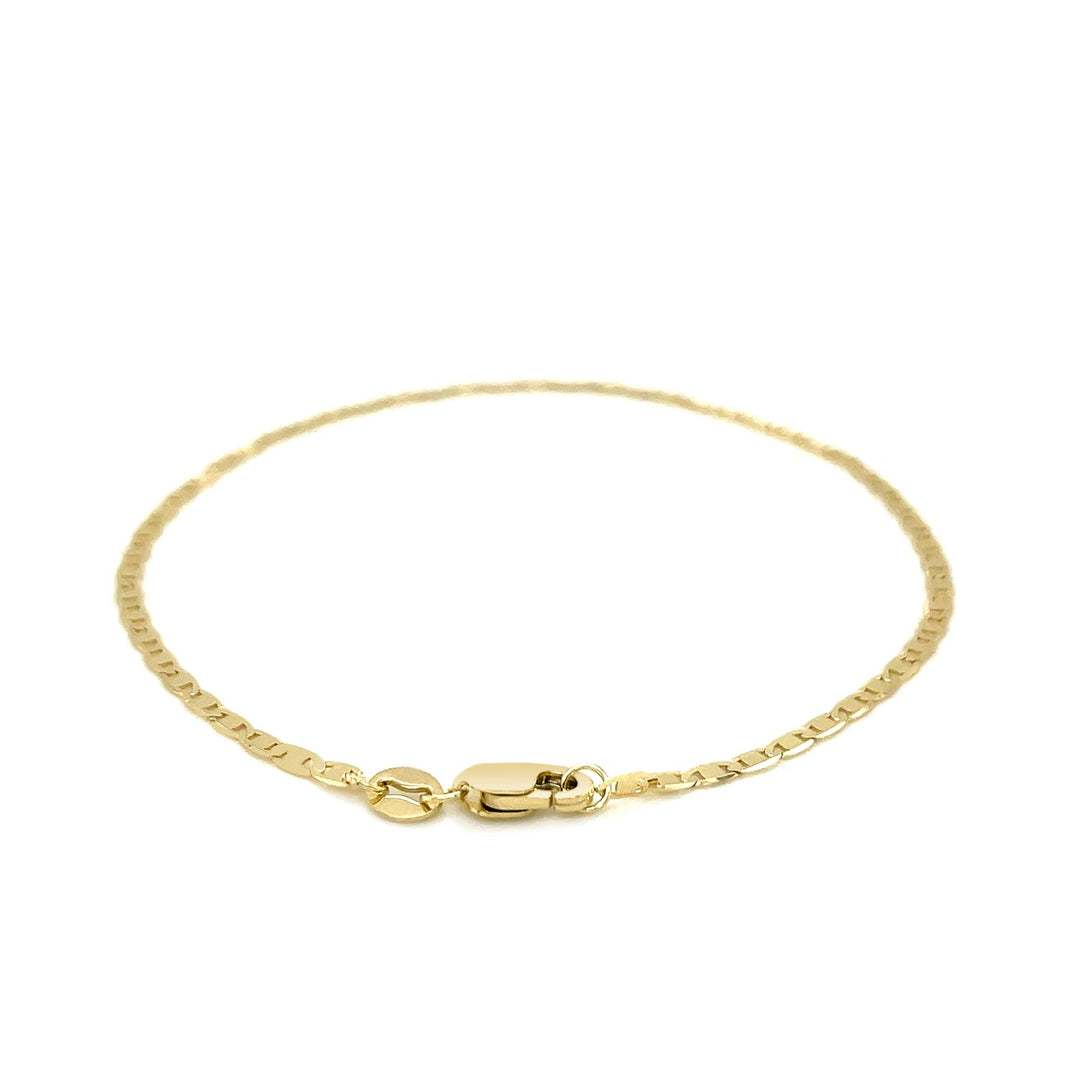 Brand New 10k Yellow Gold Mariner Link Bracelet (1.70 mm)