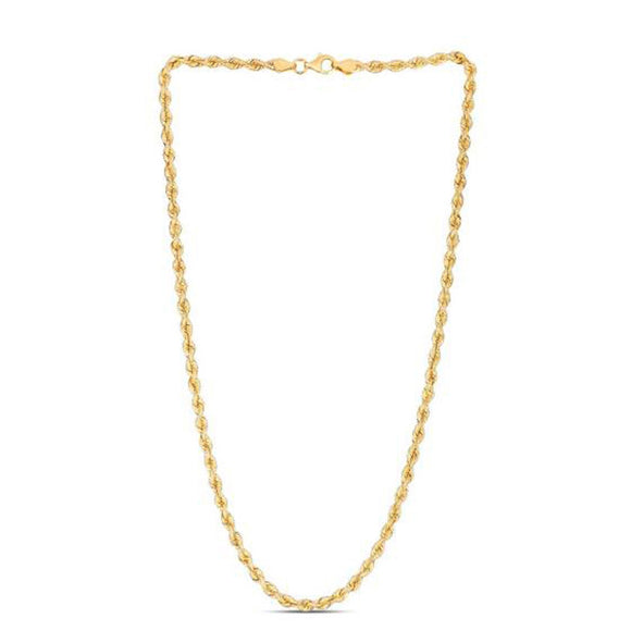 Brand New 14k Yellow Gold Light Rope Chain (3.70 mm)