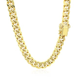 Brand New 10k Yellow Gold Semi Solid Miami Cuban Chain 7.25mm