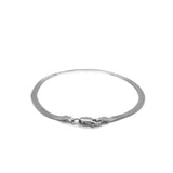 Brand New 14k White Gold Super Flex Herringbone Bracelet (2.80 mm)