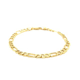 Brand New 10k Yellow Gold Lite Figaro Bracelet (4.70 mm)