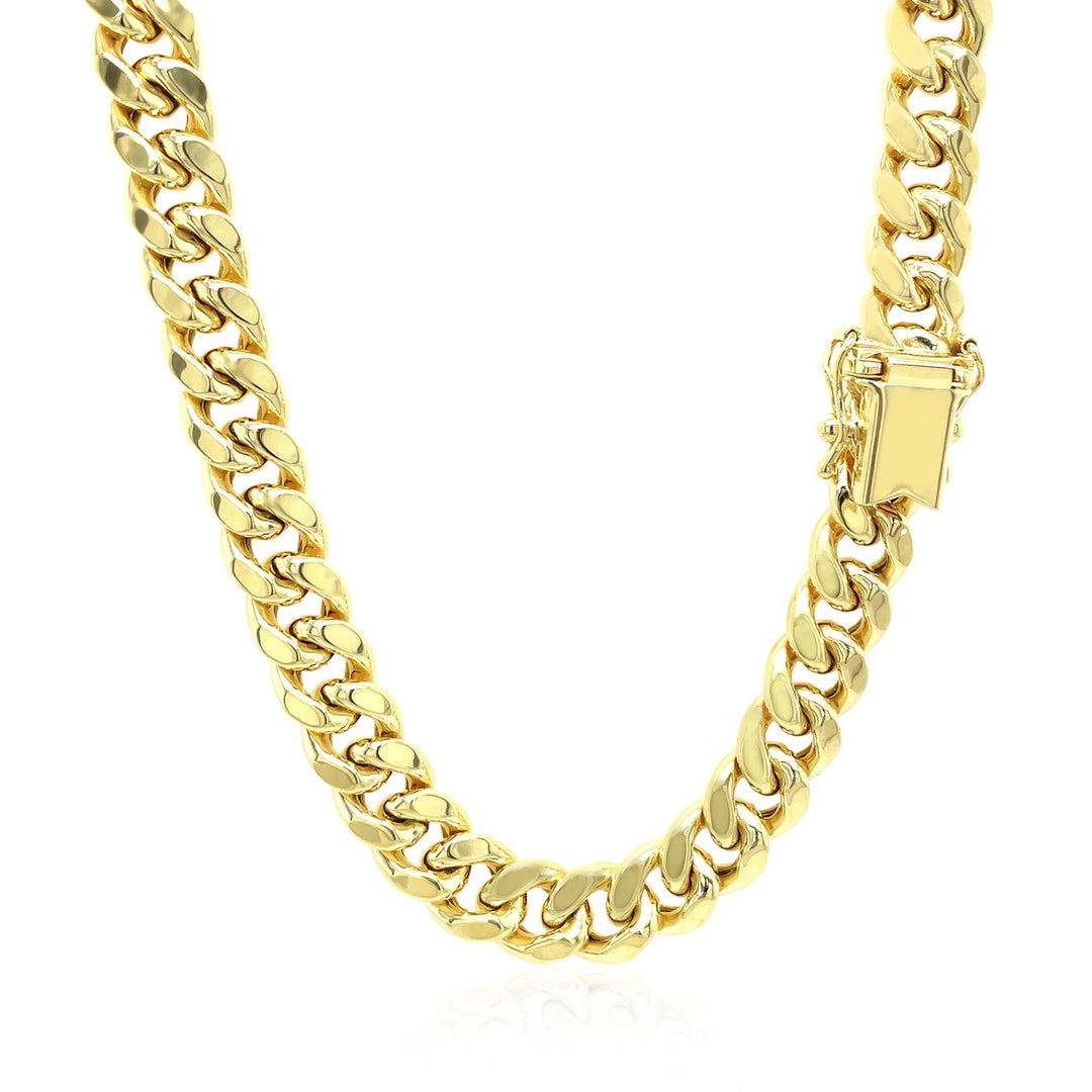 Brand New 14k Yellow Gold Semi Solid Miami Cuban Chain (7.20 mm)