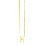 Brand New 14K Yellow Gold Pisces Necklace