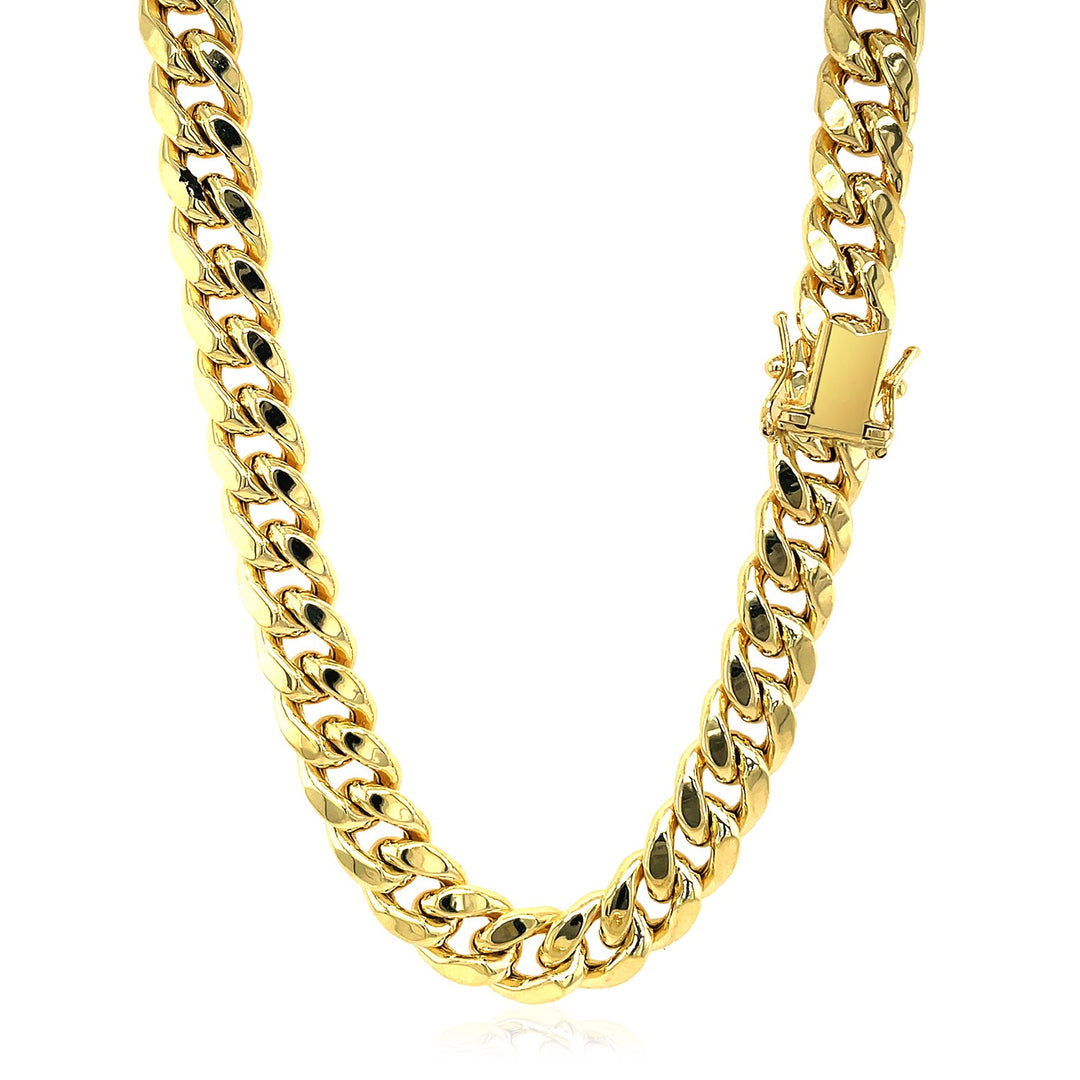 Brand New 10k Yellow Gold Semi Solid Miami Cuban Chain (9.10 mm)