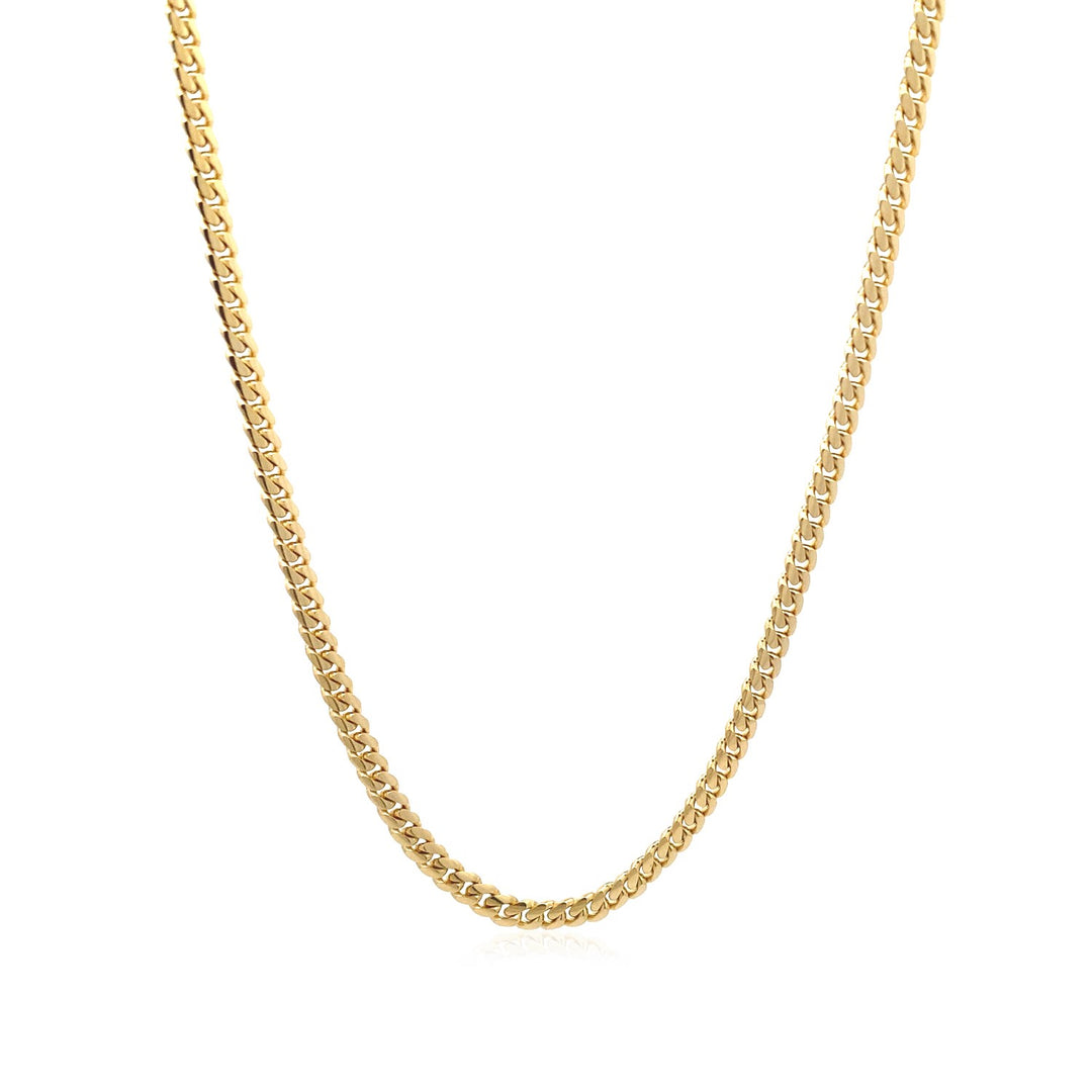 Brand New 14k Yellow Gold Classic Solid Miami Cuban Chain (3.20 mm)