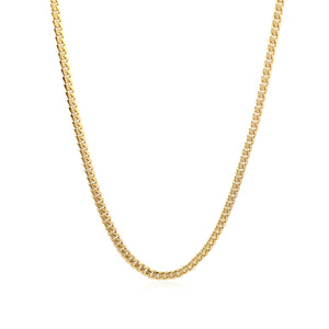 Brand New 14k Yellow Gold Classic Solid Miami Cuban Chain (3.20 mm)