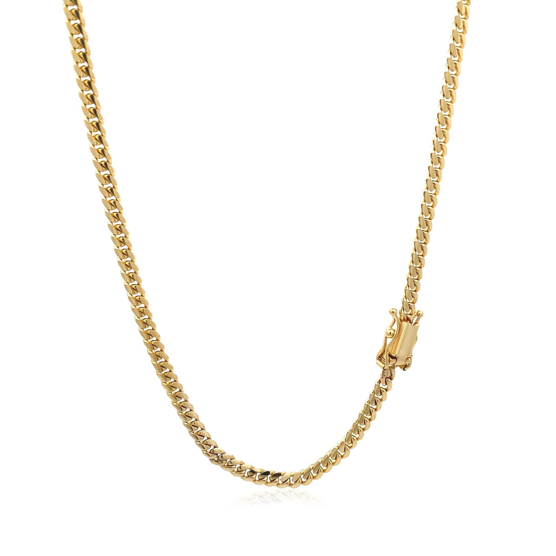 Brand New 14k Yellow Gold Classic Solid Miami Cuban Chain (3.20 mm)