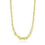 Brand New Polished Double Oval Link Chain Necklace in 14k Yellow Gold