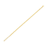 Brand New 14k Yellow Gold Spaced Bead Bracelet  (3.00 mm)