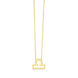 Brand New 14K Yellow Gold Libra Necklace