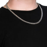 Brand New 14K White Gold Miami Cuban Semi Solid Chain (7.00 mm)