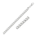 Brand New 14K White Gold Miami Cuban Semi Solid Chain (7.00 mm)