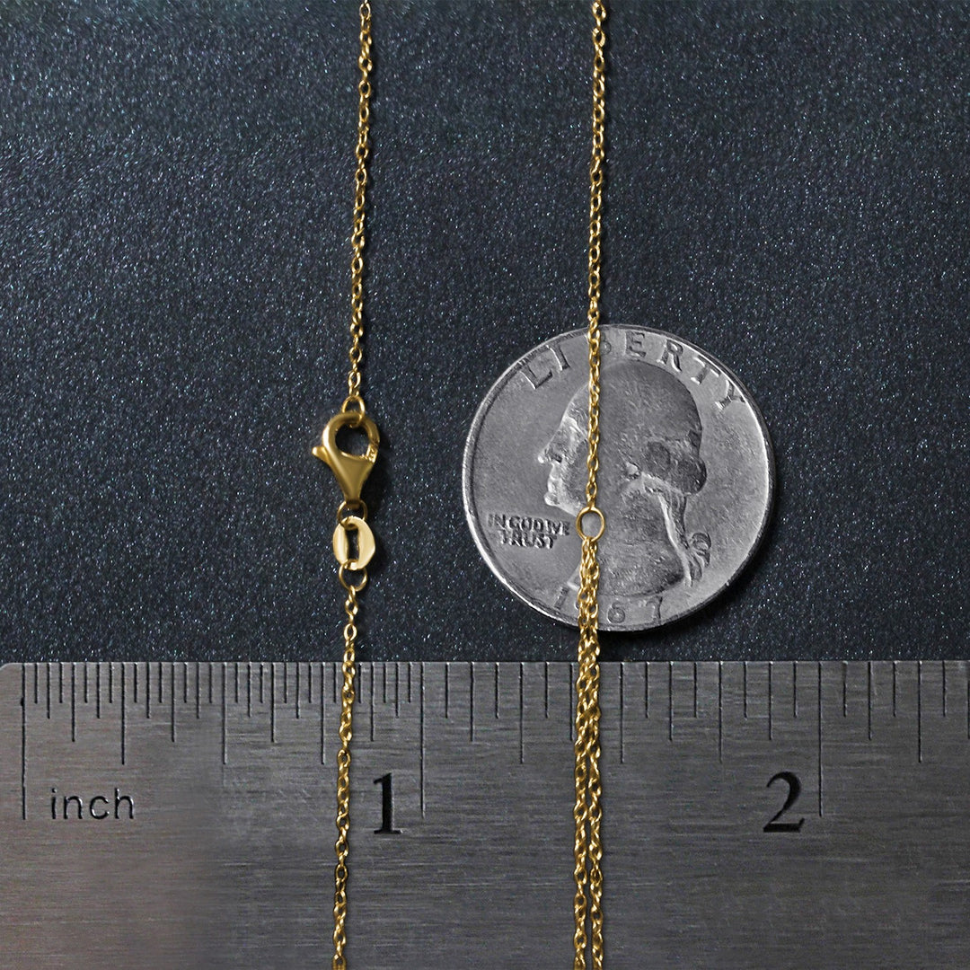 Brand New 14k Yellow Gold 18" Two Strand Necklace with Circle and Bar Pendants