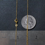 Brand New 14k Yellow Gold 18" Two Strand Necklace with Circle and Bar Pendants