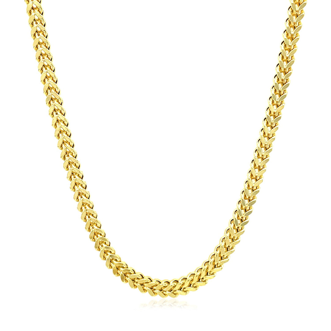 Brand New 14k Yellow Gold Square Franco Chain (3.00 mm)