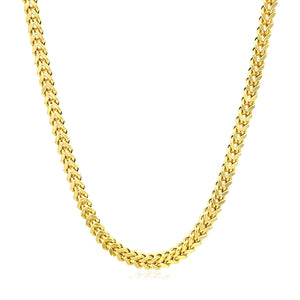 Brand New 14k Yellow Gold Square Franco Chain (3.00 mm)