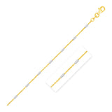 Bar Links Pendant Chain in 14k Two Tone Gold (1.00 mm)