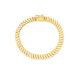 Brand New 14k Yellow Gold Rib Link Bracelet (7.00 mm)