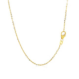 Brand New 14k Yellow Gold Double-Strand Chain Necklace with Puff Moon and Star