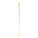 Brand New 14k Yellow Gold Elongated Link Paperclip Necklace