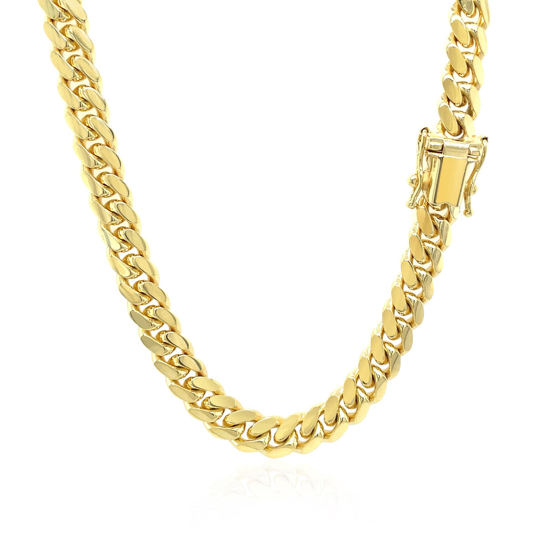 Brand New 10k Yellow Gold Classic Miami Cuban Solid Chain (6.10 mm)