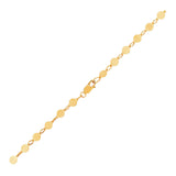 Brand New 14k Yellow Gold Bracelet with Polished Circles (3.90 mm)