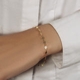 Brand New 14k Yellow Gold Bracelet with Polished Circles (3.90 mm)