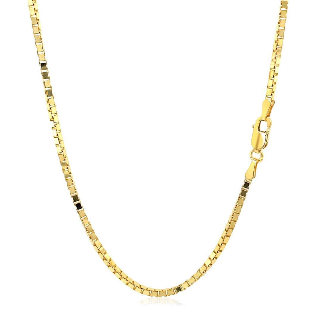 Brand New 14k Yellow Gold Semi Solid Box Chain (1.80 mm)