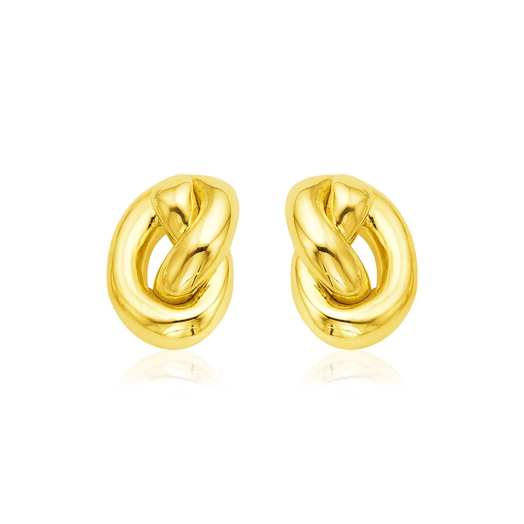 14k Yellow Gold Polished Knot Earrings