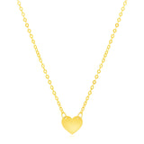 Brand New 14k Yellow Gold Polished Mini Heart Necklace