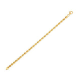 Brand New Silk Rope Chain Bracelet in 14k Yellow Gold  (4.30 mm)