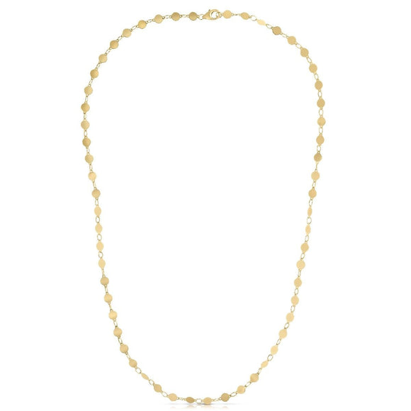 Brand New 14k Yellow Gold Necklace with Polished Circles