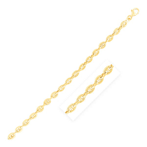 Brand New 14k Yellow Gold High Polish Mariner Link Chain (5.40 mm)