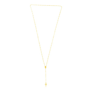 Brand New 14k Yellow Gold Rosary Necklace