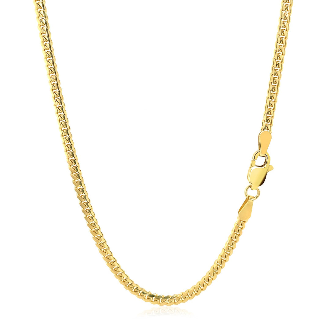 Brand New 14k Yellow Gold Classic Solid Miami Cuban Chain (2.60 mm)