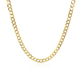 Brand New 14k Two Tone Gold Pave Curb Chain (3.20 mm)