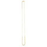 Brand New 14k Yellow Gold Bead Paperclip Necklace