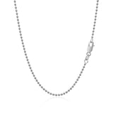 Brand New 14k White Gold Bead Chain 1.5mm (1.50 mm)