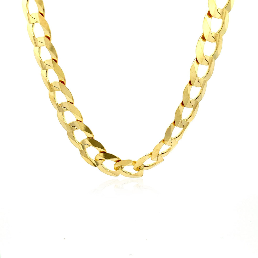 Brand New Solid Curb Chain in 14k Yellow Gold (12.18 mm)