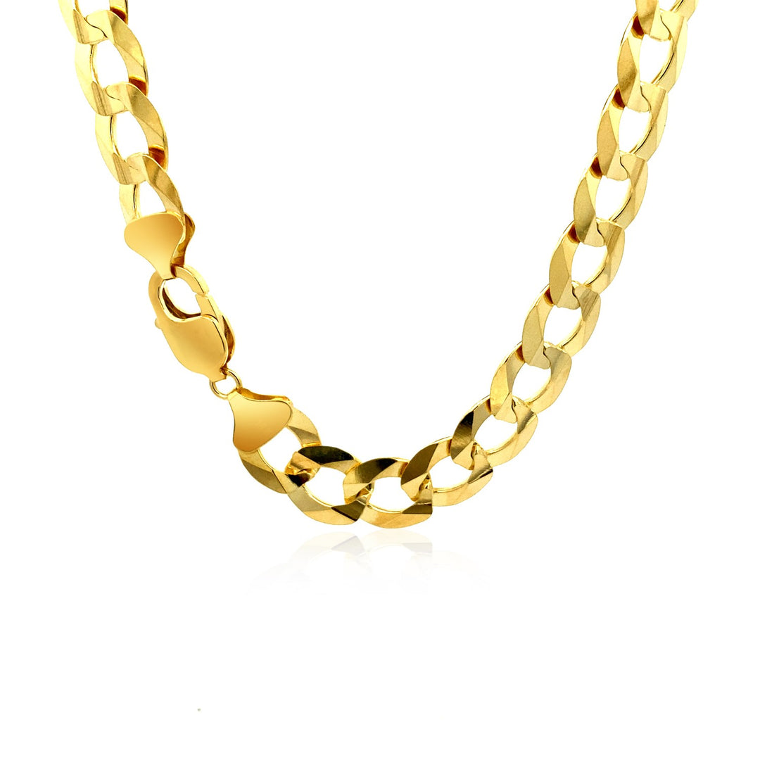 Brand New Solid Curb Chain in 14k Yellow Gold (12.18 mm)