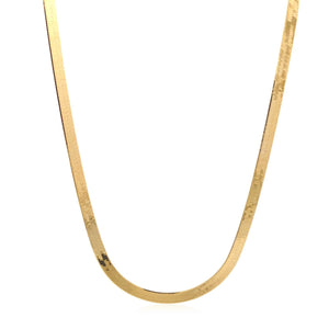 Brand New Imperial Herringbone Chain in 10k Yellow Gold (3.80 mm)