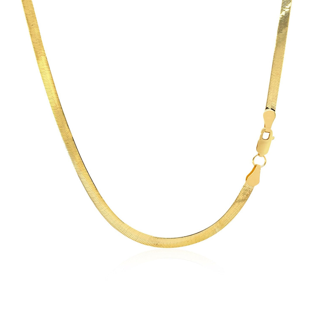 Brand New Imperial Herringbone Chain in 10k Yellow Gold (2.80 mm)