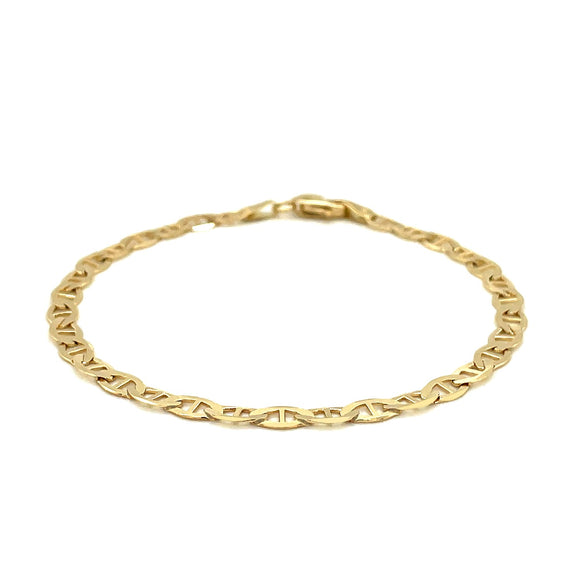 Brand New 10k Yellow Gold Mariner Link Bracelet (4.50 mm)