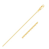 Brand New 18k Yellow Gold Round Cable Link Chain (1.50 mm)