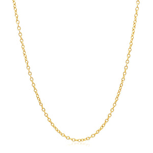 Brand New 18k Yellow Gold Round Cable Link Chain (1.50 mm)